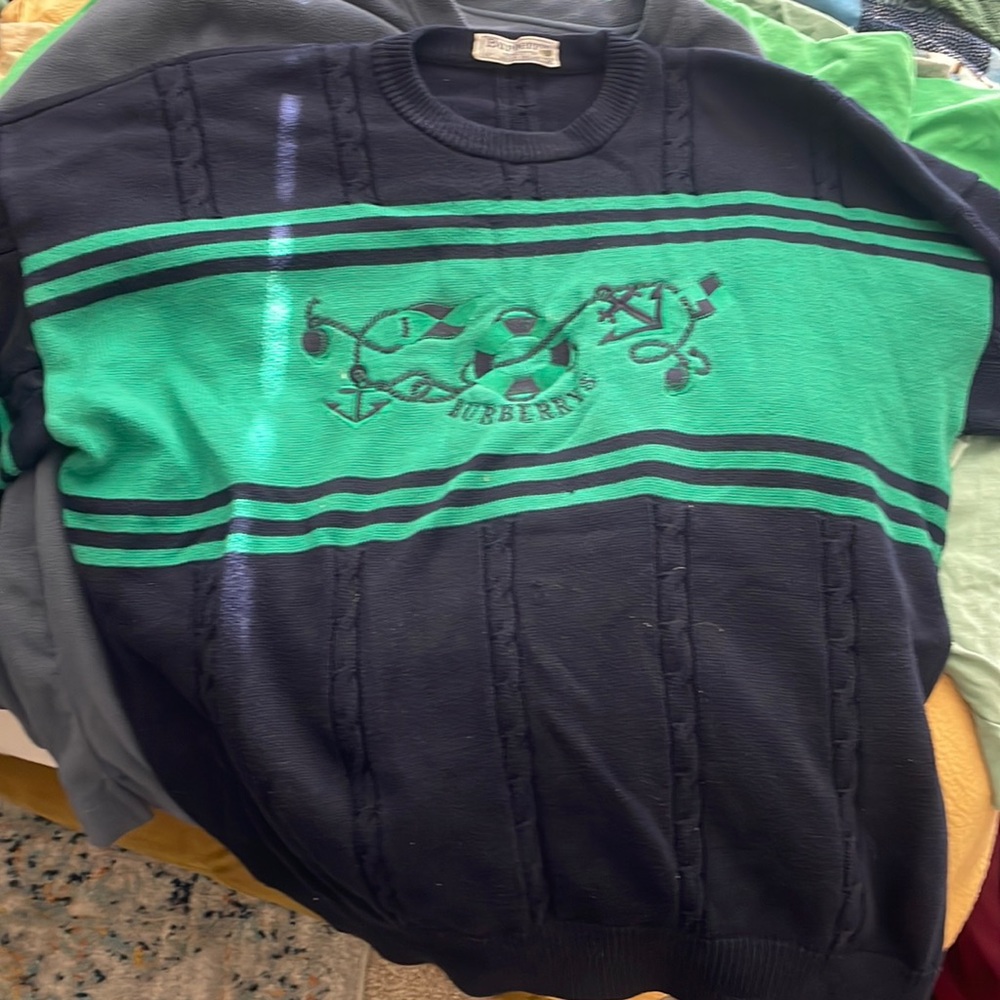 Vintage burberrys cable knit sweater.